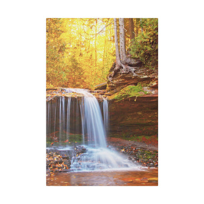 Fall at Lost Creek Falls by Daniel Acker (canvas print, 12"x18")