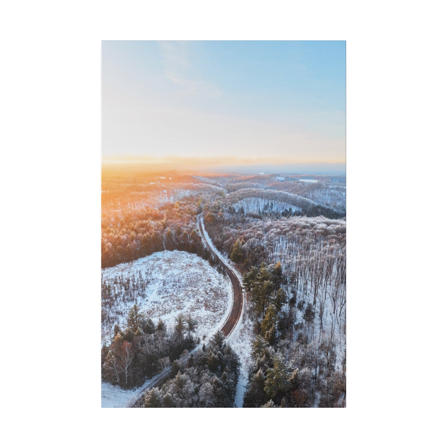 Snowy Hills in Price County by Daniel Acker (canvas print, multiple sizes)