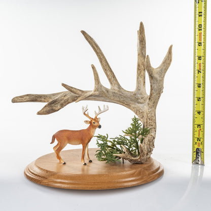 BIG Cut Antler surrounding a little deer statue! (Auction #004)