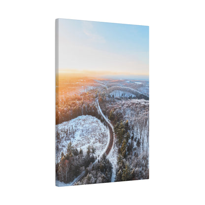 Snowy Hills in Price County by Daniel Acker (canvas print, multiple sizes)